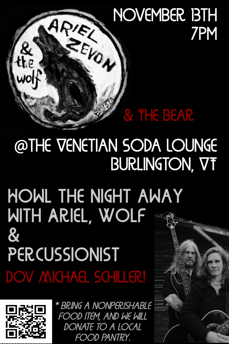 Ariel Zevon, the Wolf and Percussionist Dov Michael Schiller at The Venetian
