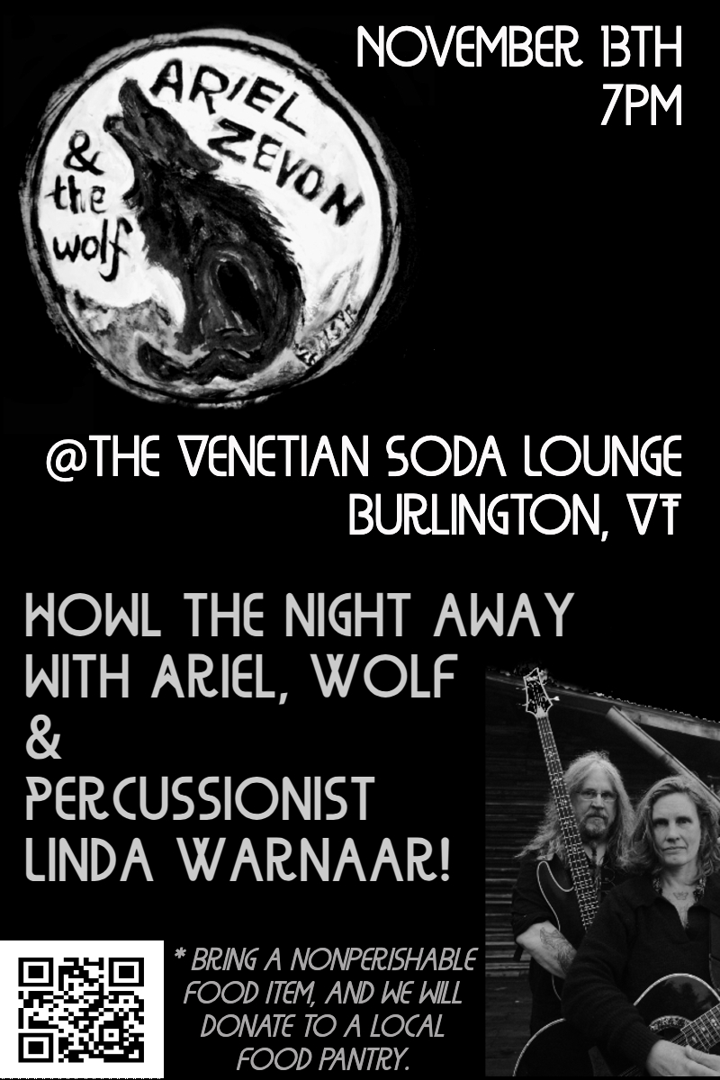 Ariel Zevon, the Wolf and Percussionist Linda Warnaar at The Venetian